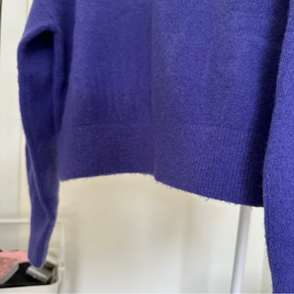 & Other Stories Blue Oversized Mock Neck Sweater, 8% Wool, Size XS - Picture 13 of 15